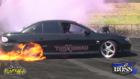 VIDEO: THISKIDMAD TYRE FIRE AT BURNOUT BOSS