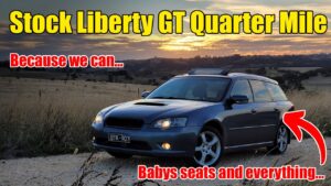 VIDEO: We race my stock Subaru Liberty GT daily down the quarter mile.. because why not!