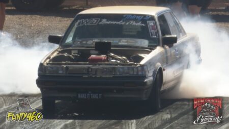 VIDEO: BARRA CRESSIDA “MAKE IT TAKE IT” || SPORTSMAN WINNER AT BINDOON BURNOUTS