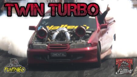 VIDEO: TWIN TURBO BURNOUTS FROM 2MENTAL AT BINDOON BURNOUTS