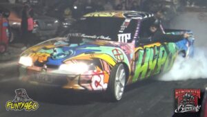 VIDEO: HYPO SMASHING TYRES AT BINDOON BURNOUTS